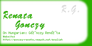 renata gonczy business card