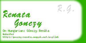 renata gonczy business card